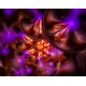 PRINT FRACTAL ART Bubble Flower at Night
